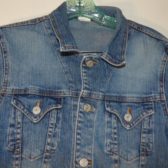 Vintage Nine Planet Denim Trucker Jacket Sz L ( Runs Small ) - Picture 2 of 6